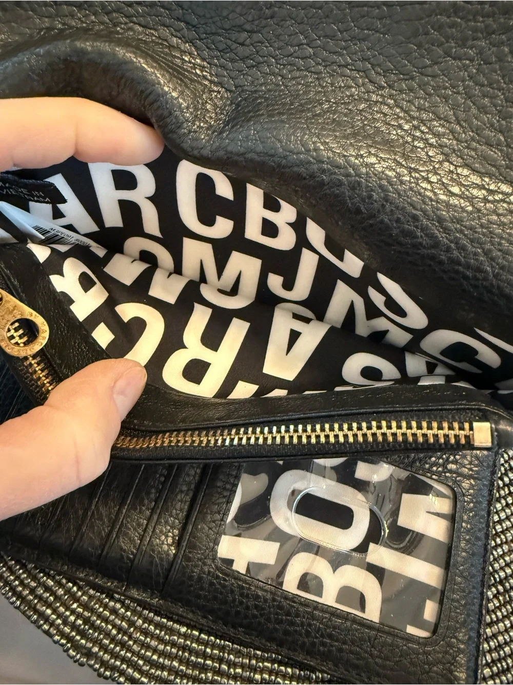 Marc by Marc Jacobs Standard Supply Black Leather Continental Wallet Gold